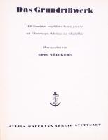 Otto Völckers: Das Grundrisswerk. Stuttgart 1941. Julius Hoffmann Verlag. Jó állapotban.