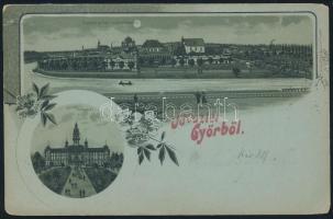 1898 Győr zsinagógával, litho (b)