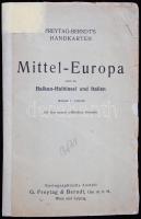 1936 Mittel-Europa, Freytag-Berndt's Handkarten. Közép-Európa térképe, borítóban, 107x80cm