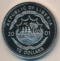 Libéria 2001. 10$ "Szabadság pillanatai-Koncentrációs táborok felszabadítása 1945." multic...