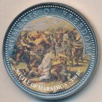 Libéria 2001. 10$ "Szabadság pillanatai-Maratoni Csata Kr.e.490." multicolor T:PP Liberia 2001. 10 Dollars "Moments of Freedom-Battle of Marathon 490 BC" multicolor C:PP