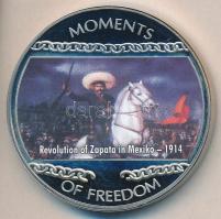 Libéria 2004. 10$ "Szabadság pillanatai-Zapata forradalma Mexikóban 1914." multicolor T:PP Liberia 2004. 10 Dollars "Moments of Freedom-Revolution of Zapata in Mexico 1914." multicolor C:PP