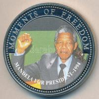 Libéria 2001. 10$ "Szabadság pillanatai-Nelson Mandela 1994." multicolor T:PP Liberia 2001. 10 Dollars "Moments of Freedom-Mandela for president 1994." multicolor C:PP