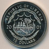 Libéria 2001. 10$ "Szabadság pillanatai-A berlini fal lerombolása 1989." multicolor T:PP
L...