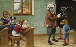 Dogs in the school, humour