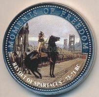 Libéria 2001. 10$ "Szabadság pillanatai-Spartacus rabszolgafelkelés Kr.e. 73-71" multicolor T:PP Liberia 2001. 10 Dollars "Moments of Freedom-Revolt of Spartacus 73-71 BC" multicolor C:PP