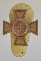 ~1940. "A Hazáért" tűzkereszt kis gomblyukjelvénye T:2 Hungary ~1940. miniature of Fire Cross with Swords and Wreath C:XF