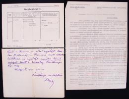 cca1930/1945 Útlevélügyi iratok: Dr. Hetényi Imre főkapitányhelyettes nevében megírt közrendelet, és Szebenyi Endre belügyminisztériumi rendelete az útlevélkiállítás szabályozásáról