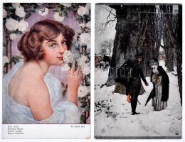 226 db művészeti és üdvözlő képeslap az 1910-es évekből. Ritkán látható szép anyag!