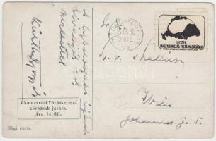 1931 Kürthy György színész, díszlettervező, író képét ábrázoló, saját kézzel írt képeslapja