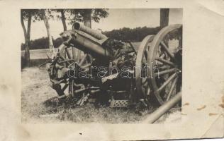 Damaged cannon, photo (small tear)