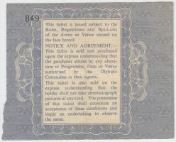 1948 London Wembley stadion belépőjegy az olimpia záróünnepségére, 9×11 cm / XIV. th Olympiad London...