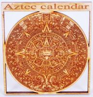 Fából készült azték naptár, 11×10 cm / Aztec calendar