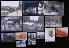 1914-1918 13 db érdekes fotó az elsõ világháborúból, nagyobb méretű városképek: Belgrád, Holics / 13 WW. 1. military photos, some from Ukraine, Serbia