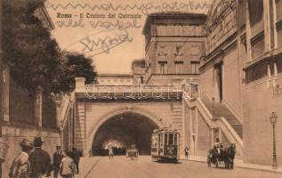 Rome the tunnel of Quirinale, tram