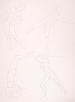 Sági '931 jelzéssel: Anatómiai tanulmányok. Grafit, papír, füzetbe kötve, 27 lapon, 32x24,5cm