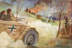 WWII the Hungarian lieutenant, Gyula Keresztes, attack, So. Stpl (b)