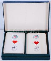 Cca 1930 Piatnik francia kártya két paklis, eredeti dobozában, 1 p. kártyabélyeggel