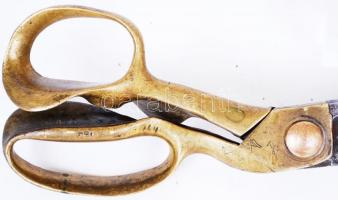 T. Wilkinson & Son Makers Sheffield, régi, acél szabóolló réz nyéllel (a csavarja új) / 
Vintage...