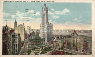 New York Woolworth building and City Hall Park (EK)