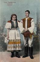 Slovakian folklore, couple from Trencsénteplic