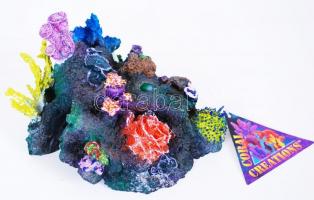 Akváriumi mű korall és leszívócső, újszerű állapotban