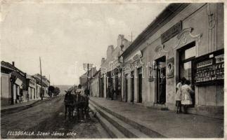 Tatabánya - Felsőgalla Szent János utca, Várady Lajos fodrászüzlete, Irén kalapszalon, könyvesbolt (b)