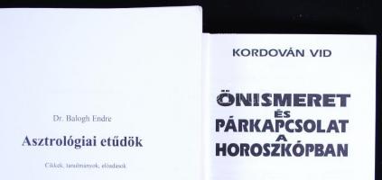 Két darab asztrológiával foglalkozó könyv: Az önismeret és párkapcsolat a horoszkópban. Asztrológiai...