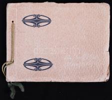 cca 1905 Balatonvilágos (Klárafürdő) 9 fényképet és egy képeslapot tartalmazó füzet