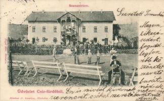 Csízfürdő sanatorium, tennis court