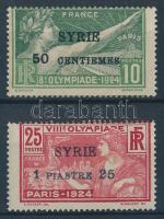 1924 Nyári olimpia: Párizs (I.) felülnyomással / Summer Olympics (I.) with overprint Mi 227-228