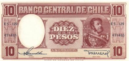 Chile 1943-46. 10P T:I Chile 1943-46. 10 Pesos C:Unc