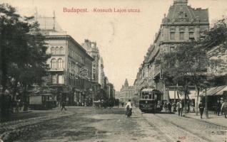 Budapest V. Kossuth Lajos utca, villamosok