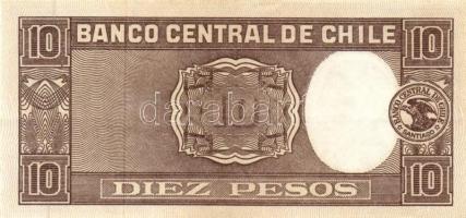 Chile 1960-61. 10P T:II + 1962-72. 100Esc T:I
Chile 1960-61. 10P C:XF + 1962-72. 10 Escudos C:Unc