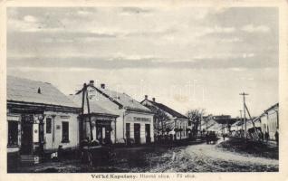 Nagykapos, Velke Kapusany; main street, the shop of Jakab Grünbaum