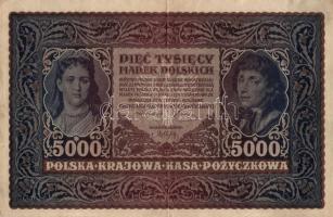 Lengyelország 1919. 1000M + 1920. 5000M T:II-,III
Poland 1919. 1000 Marek + 1920. 5000 Marek C:VF,F