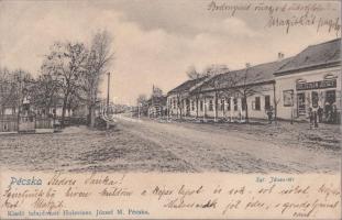 Pécska St. János square, the shop of József Holzeisen