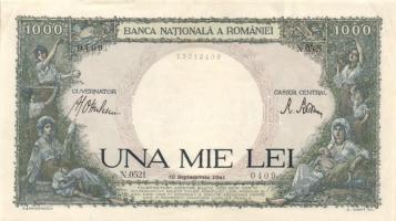 Románia 1941. 1000L + 2000L T:II-,III + 1944. 5000L vízjel: portré T:II fo. + 1946. 100.000L T:III
R...