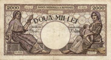 Románia 1941. 1000L + 2000L T:II-,III + 1944. 5000L vízjel: portré T:II fo. + 1946. 100.000L T:III
R...