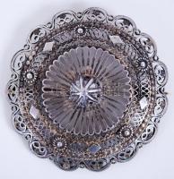 Antik filigrán ezüst (Ag.) bross d: 5 cm/ Silver brooch