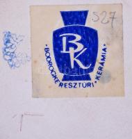 Bodrogkeresztúri kerámia fácán, jelzett, hibátlan, h:32 cm, m:16 cm /Ceramics pheasant, hand painted