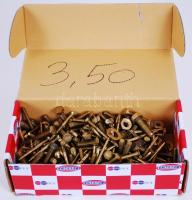 Egy doboznyi sárgaréz csavar, kiváló alapanyag restaurátoroknak /
A box of brass screws, 3,58kg