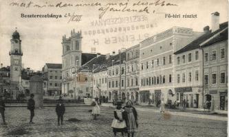 Besztercebánya main square, shops