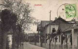 Csízfürdő, street, Brunary&#039;s hairdresser shop (EK)