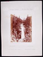 cca 1880 A magas Tátrából - Aus der hohen Tátra: A kis tarpatak óriási vizesése - Kleinkolbacher Rie...