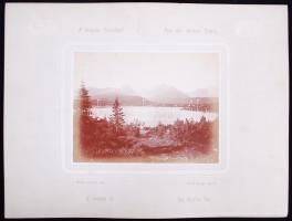 cca 1880 A magas Tátrából - Aus der hohen Tátra: A csorbai tó - Der Csorber See. Divald Károly eperj...