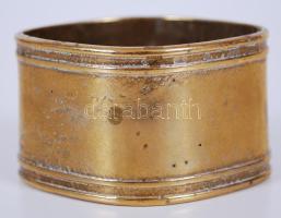 cca 1920 Réz szalvétagyűrű /  Brass napkin ring, 5,5x4cm