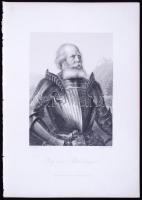 1864 Götz von Berlichingen. Acélmetszet, Goethe-Galerie, Leipzig, 28,5x20cm