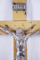 Nagyméretű fém-fa feszület, m:41 cm