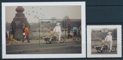 Europa CEPT Látogatás Dániában öntapadós bélyeg + blokk, Europa CEPT Visiting Denmark adhesive stamp + block